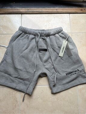 Essentials Men’s Heather Gray Logo Sweat Shorts